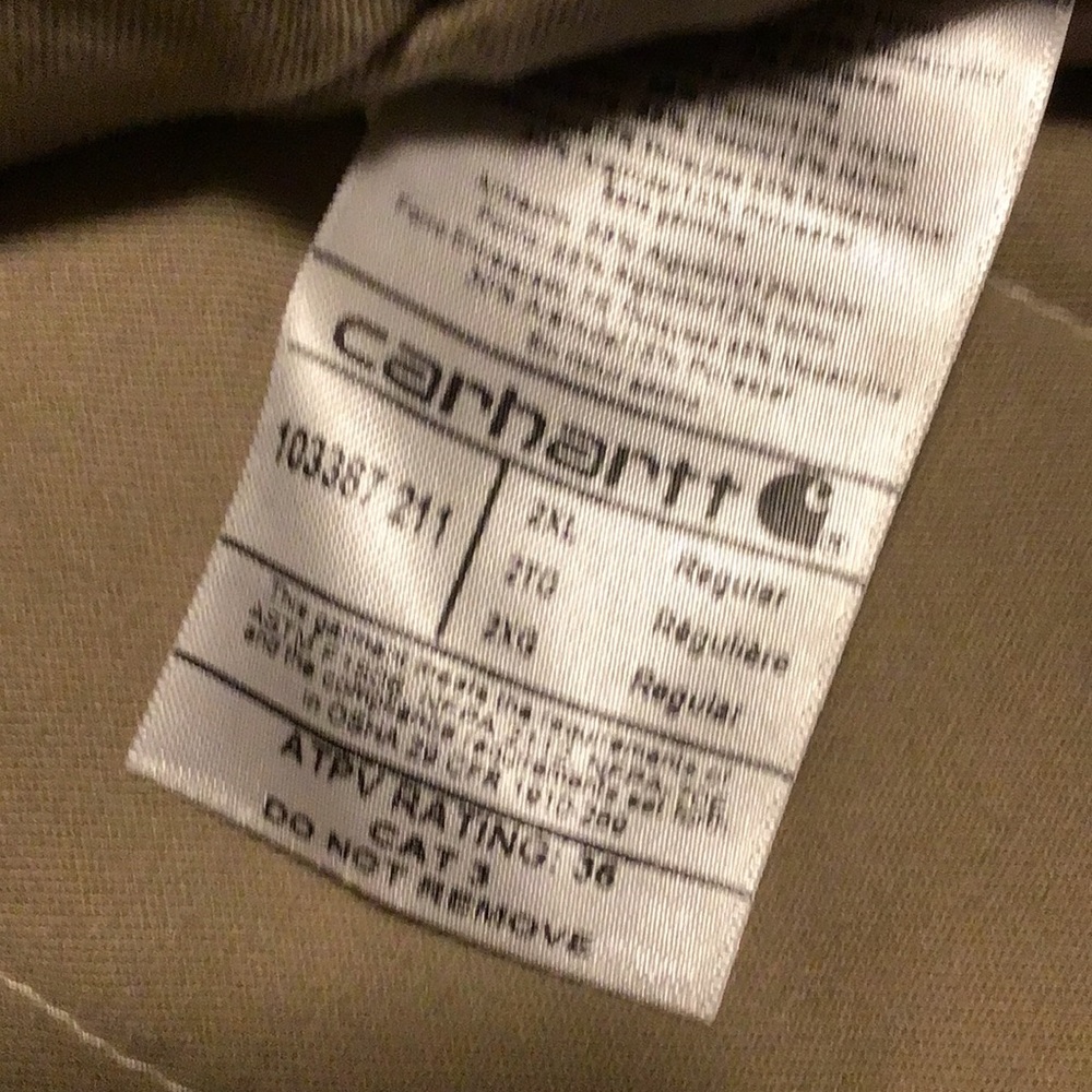 Carhartt Vest Men's 2XL Brown FR Fire Resistant Duck Insulated Workwear Vest - Picture 7 of 9